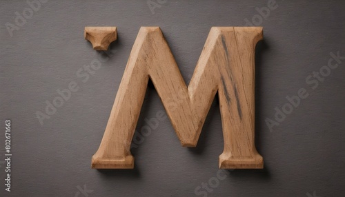 Letter M Made Of Wood