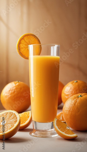 Single Delicious orange juice stock photo