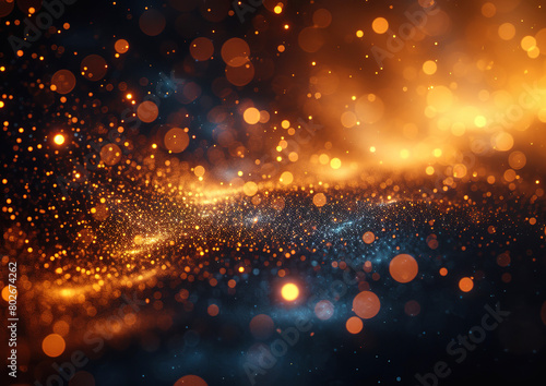 black glow particle abstract bokeh background 