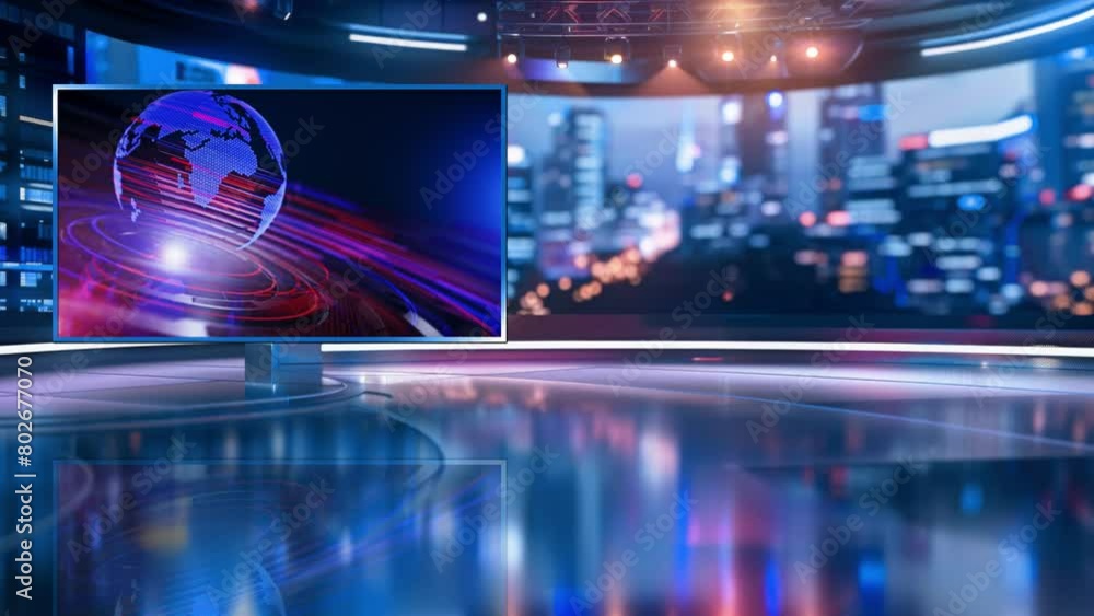 3D Virtual TV Studio News, Backdrop For TV Shows .TV On Wall.3D Virtual News Studio Background,3d illustration 3D Virtual TV Studio News, Backdrop For TV Shows .TV On Wall.3D Virtual News Studio Background,3d illustration
