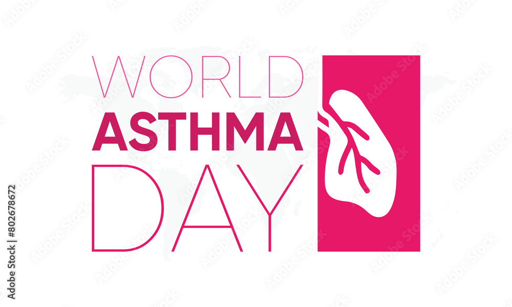 Fototapeta premium asthma awareness day, world asthma day, asthma day logo