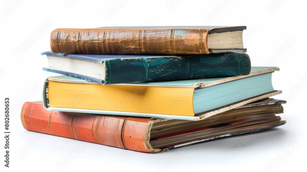 A stack of textbooks and notebooks, symbolizing the pursuit of knowledge and academic achievement A stack of textbooks and notebooks, symbolizing the pursuit of knowledge and academic achievement