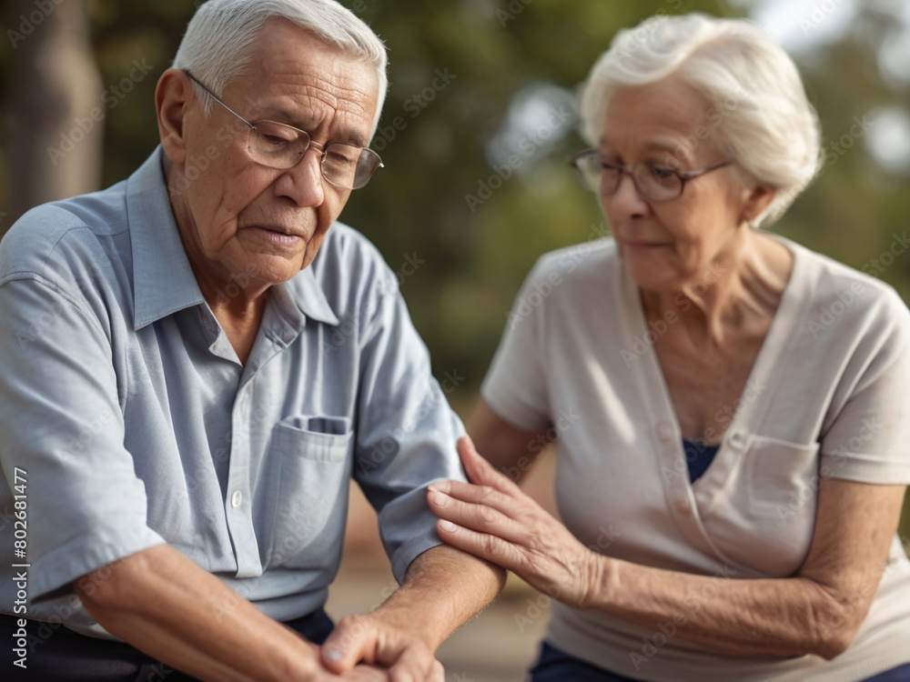 Elderly Person Experiencing Chest Pain from Heart Issues Elderly Person Experiencing Chest Pain from Heart Issues