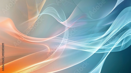 Digital abstract wave background, template for business banner, formal backdrop, abstract design element for tech, AI, data, audio, graphics, presentation, and more © Koplexs-Stock