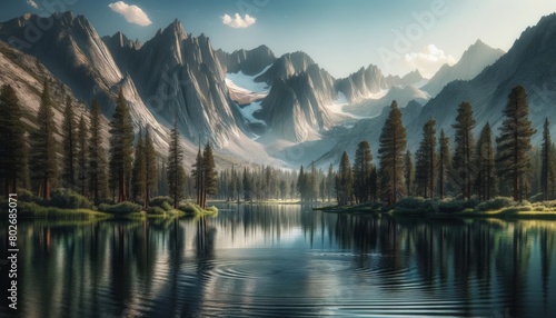 A tranquil mountain landscape in a 16_9 ratio.