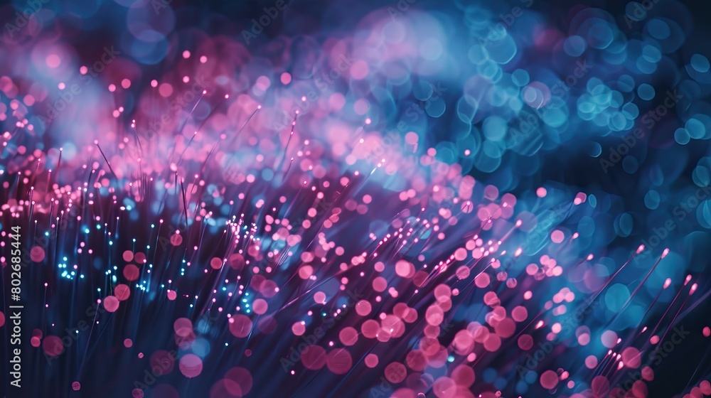 Radiant Pink and Blue Fiber Optic Lights Create a Mesmerizing Futuristic Background Radiant Pink and Blue Fiber Optic Lights Create a Mesmerizing Futuristic Background