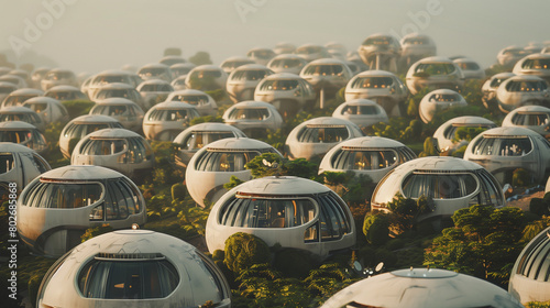 across a planet's surface, housing millions of inhabitants. photo