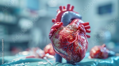 Wallpaper Mural 3D rendering image showcasing different types of heart surgeries and procedures, including bypass surgery, valve replacement, and angioplasty Torontodigital.ca