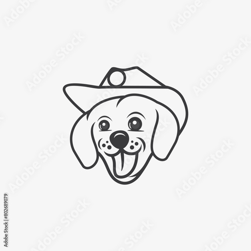 Puppy logo design vector illustration 