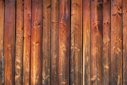 Aged brown wooden wall background pattern