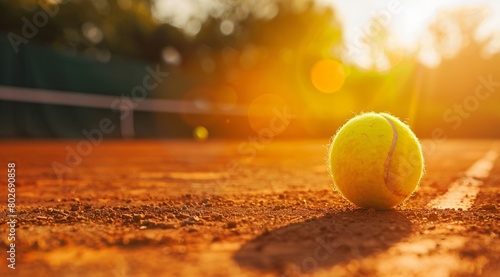 tennis ball on the court © Hachem