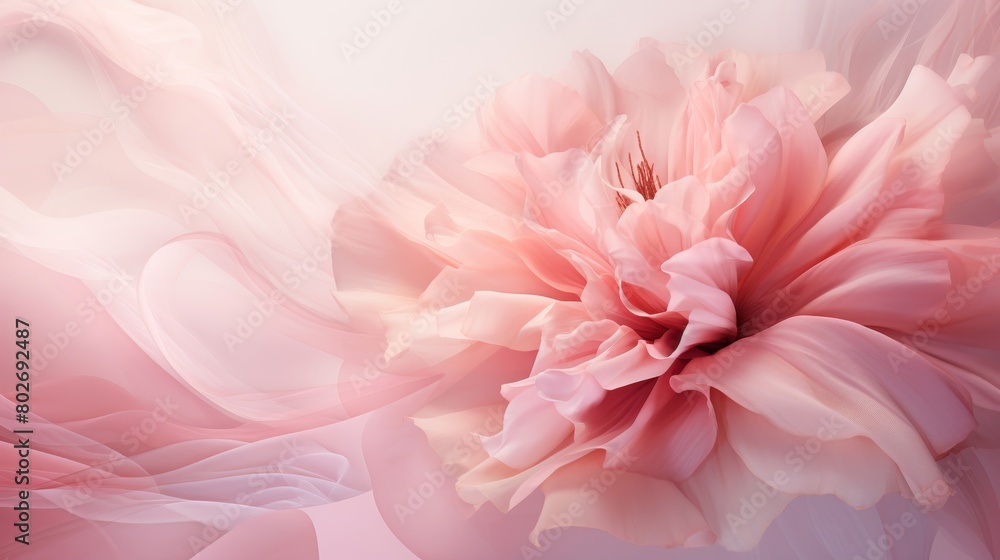 Fototapeta premium Abstract bloom, petal pink, spring awakening, floral shop promo