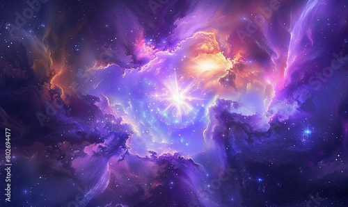 radiant and breathtaking astral scene where the night sky is ablaze