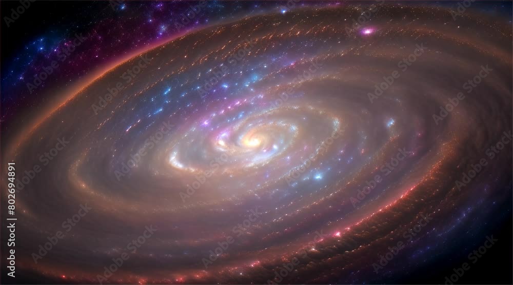 Blue Cosmic Swirl: A vibrant spiral galaxy swirls gracefully in space ...