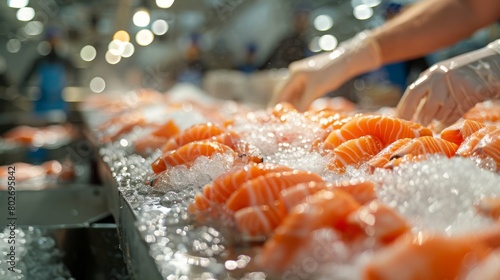 the first step in processing seafood products for export, emphasizing natural freshness