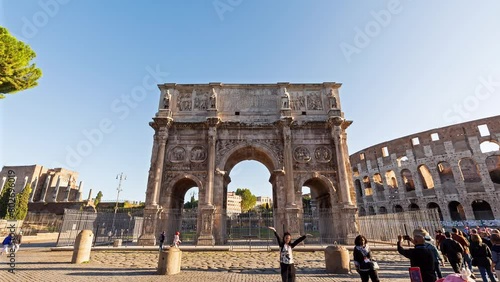 Arch of Constantine Rome Timelapse Hyperlapse