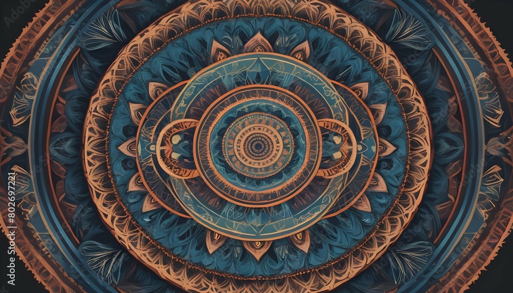 Intricate Abstract Mandala With Geometric Pattern