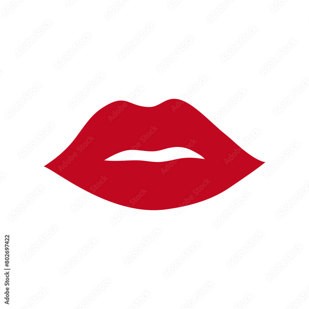 Lip icon on white background. Lip icon on white background.