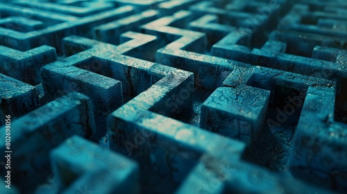 Maze in 3D illustration created by AI.