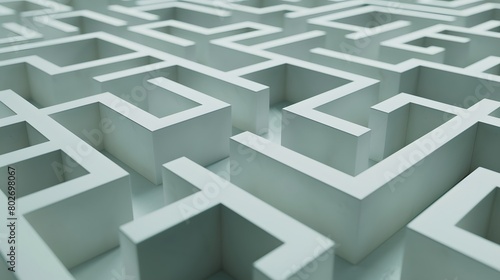 Maze in 3D illustration created by AI.