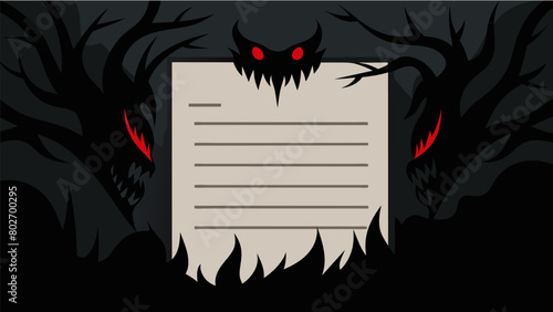 Even the blank spaces on the page seem to be filled with an oppressive darkness thanks to the terrifying words written with the pens imposing ink..