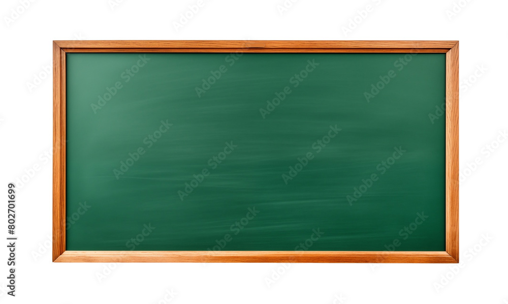 Clean green chalkboard with a smooth wooden frame, ready for writing, isolated on transparent background. Generative AI Clean green chalkboard with a smooth wooden frame, ready for writing, isolated on transparent background. Generative AI