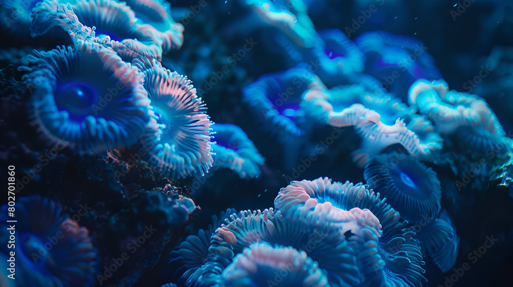 Obraz premium coral reef blue color