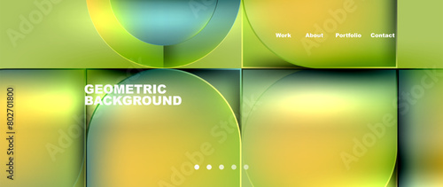 A waterlike geometric background featuring a pattern of circles and squares, resembling a macro photography of a terrestrial plant. Perfect for a brand logo or font design