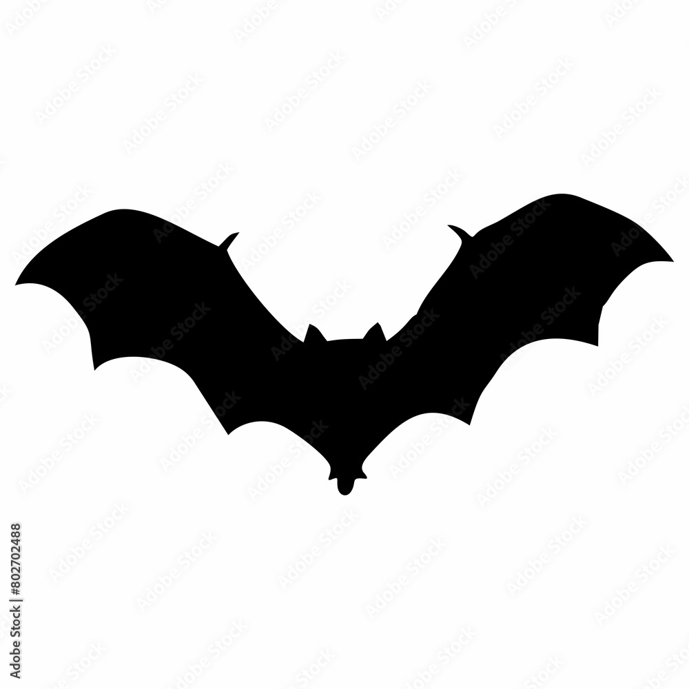 black silhouette of a bat black silhouette of a bat