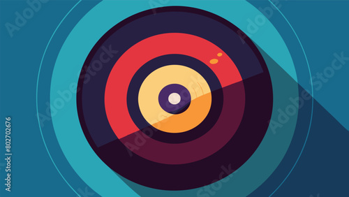 The hypnotic spin of a vinyl record captured in a single frame evoking nostalgia and raw emotion. Vector illustration