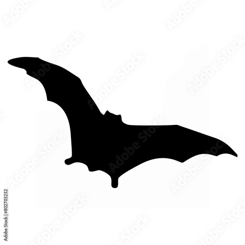 black silhouette of a bat