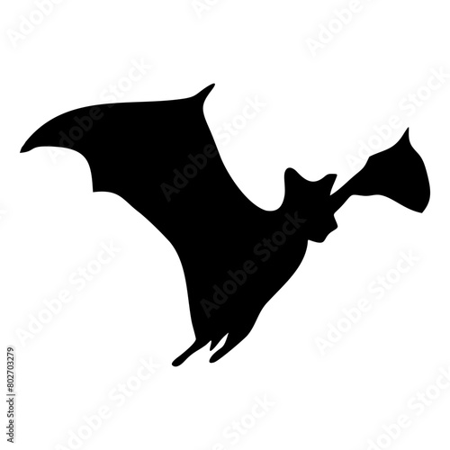black silhouette of a bat