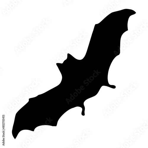 black silhouette of a bat