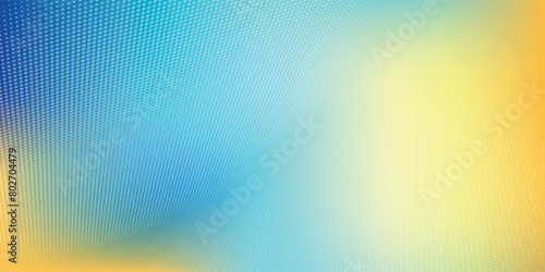 Abstract blurred gradient mesh background in blue and yellow colors of the Ukrainian national flag. Poster or banner template. vector illustration.