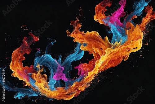 abstract colorful smoke