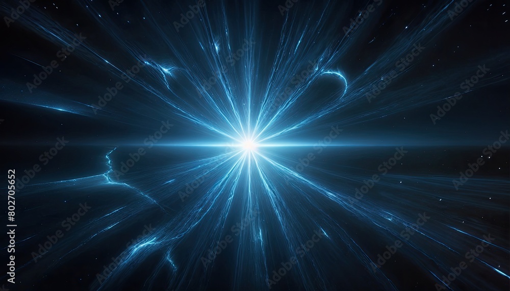 Blue Cosmic Scene Glowing Center, Radiating Light Blue Cosmic Scene Glowing Center, Radiating Light