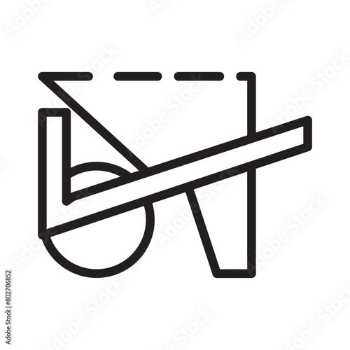 Barrow Cart Garden Line Icon