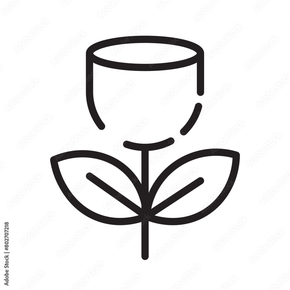Flower Red Rose Line Icon Flower Red Rose Line Icon