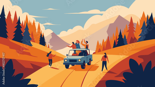 Autumn Adventure with Friends in the Forest Wilderness