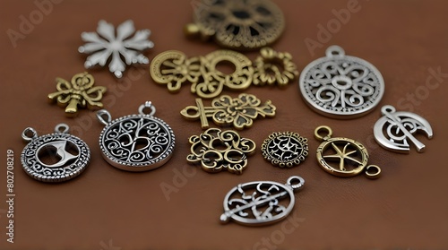 Pieces Mixed Charms Pendants DIY for Jewelry Making and Crafting, Bronze & Silver.generative.ai