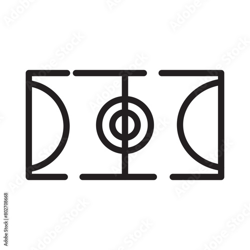 Court Fitness Sports Line Icon