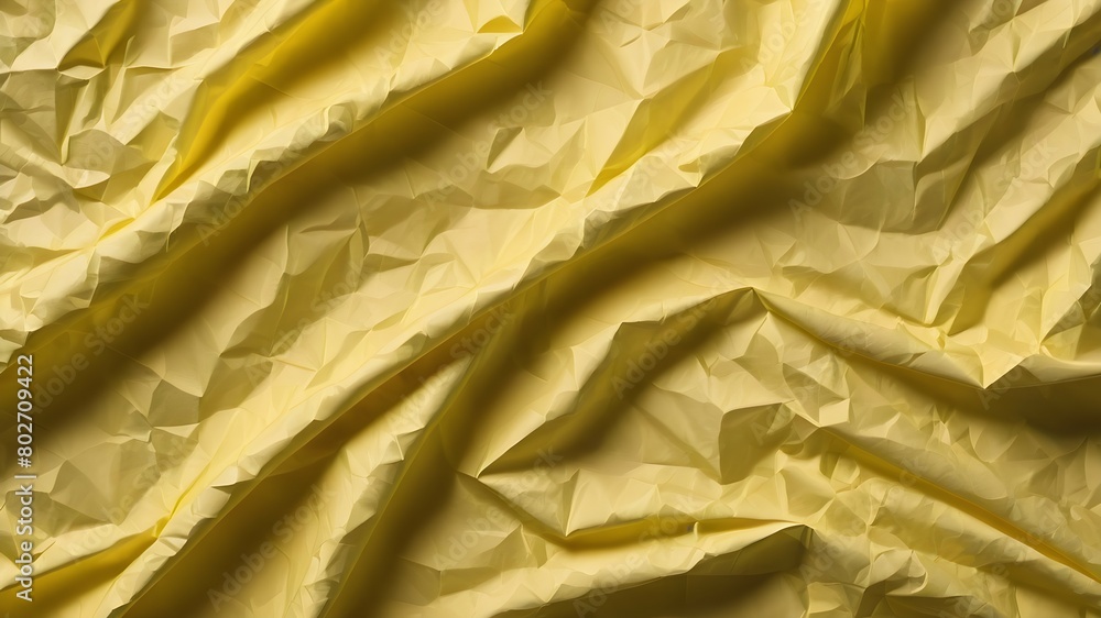 Yellow crumpled paper texture Yellow crumpled paper texture