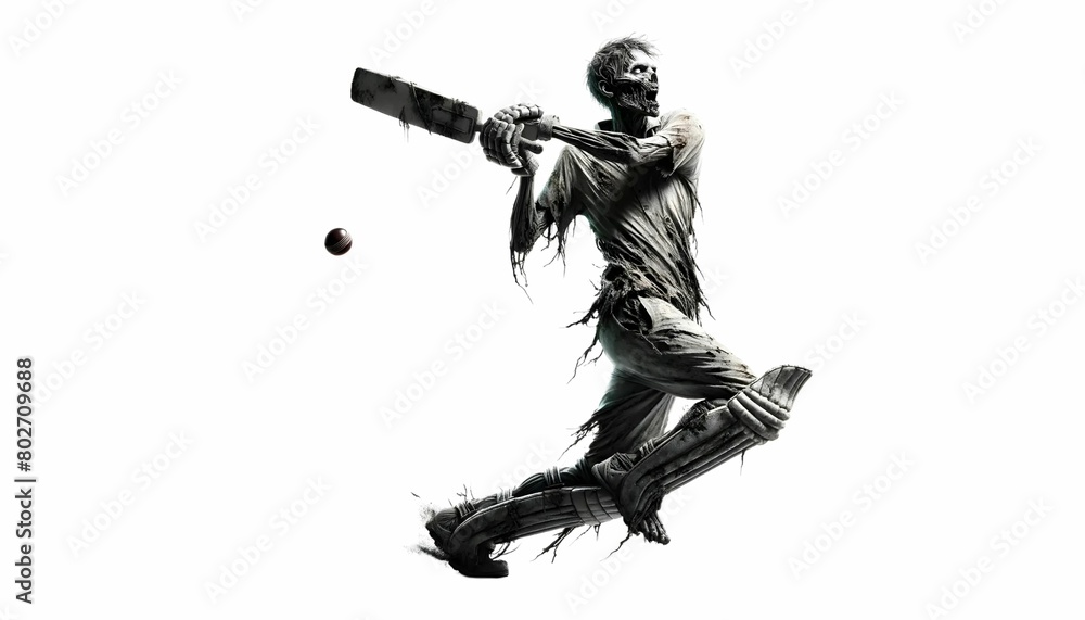 Fototapeta premium Halloween photo collection playing cricket