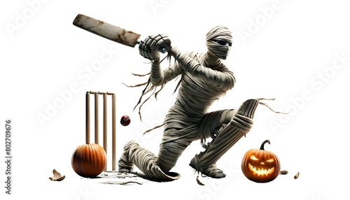 Halloween photo collection playing cricket photo