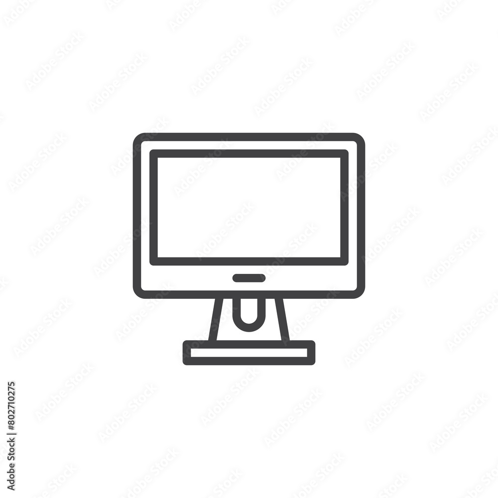 Desktop computer line icon Desktop computer line icon