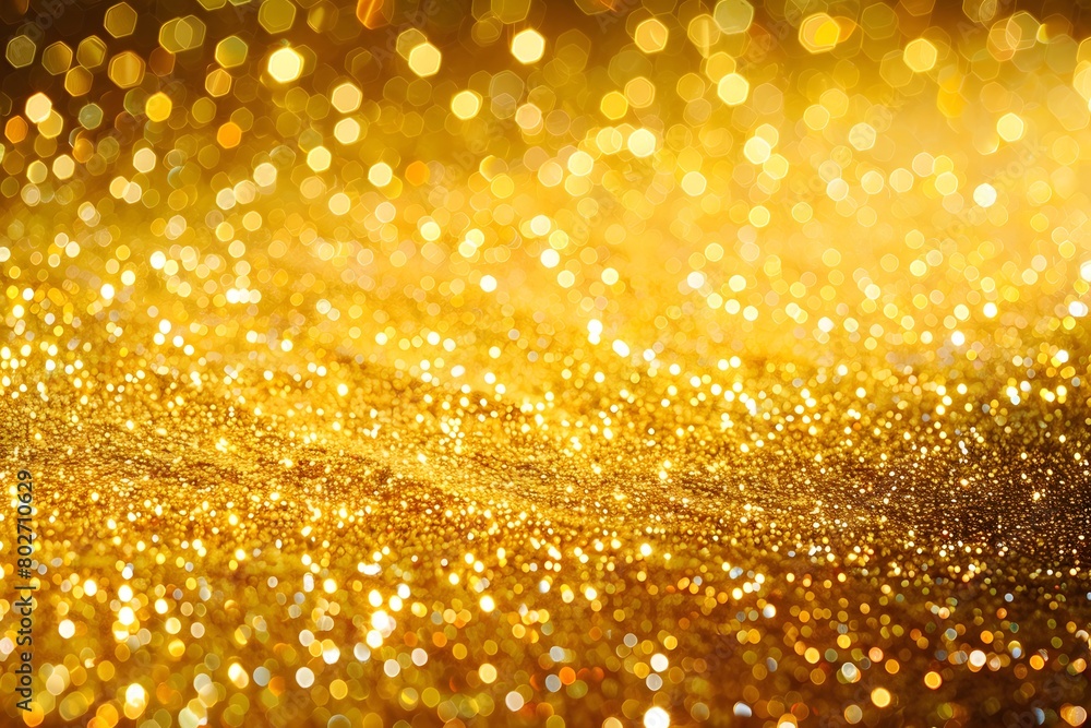 Abstract gold glitter background, golden texture with shining stars and sparkles for luxury design or wallpaper decoration