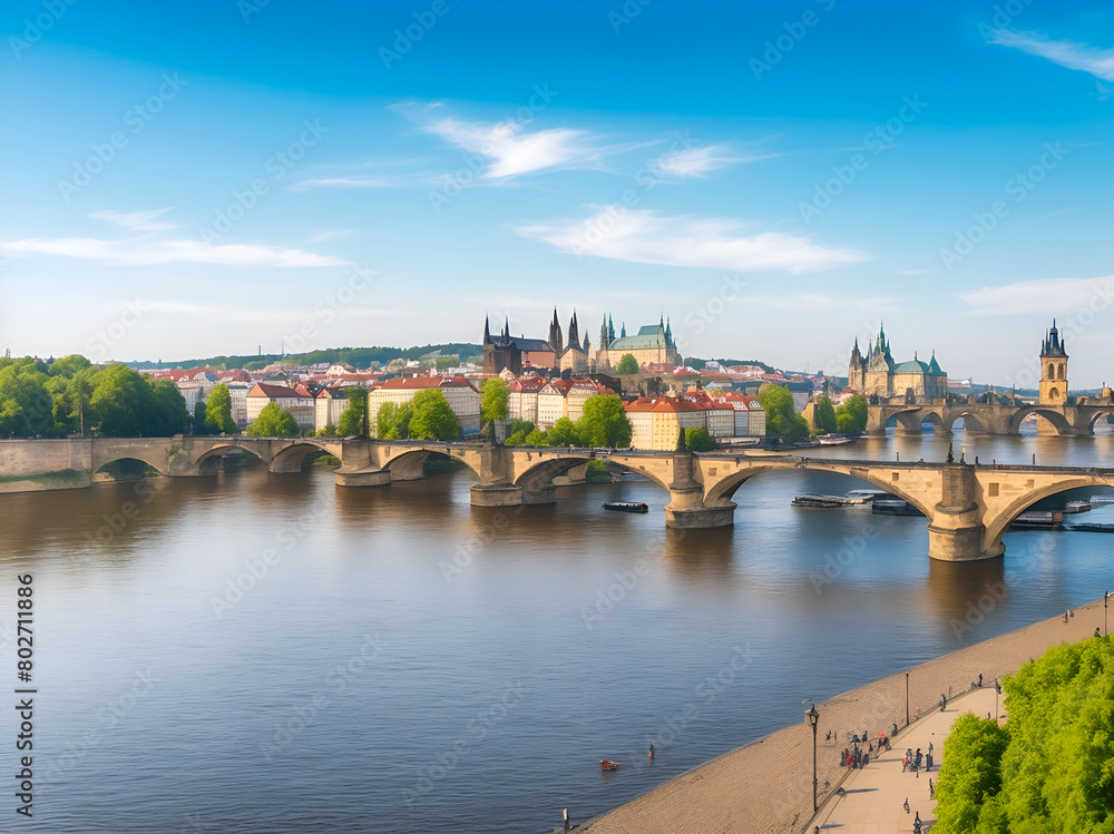 Obraz premium charles bridge city