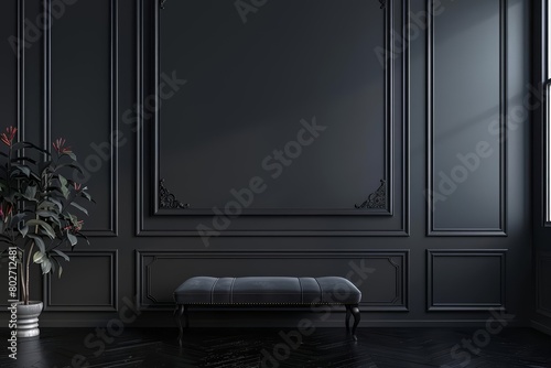 Embrace elegance with our Black interior modern classic banner photo