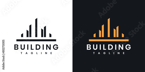 Real estate building logo design tamplate . Building real estate logo design 