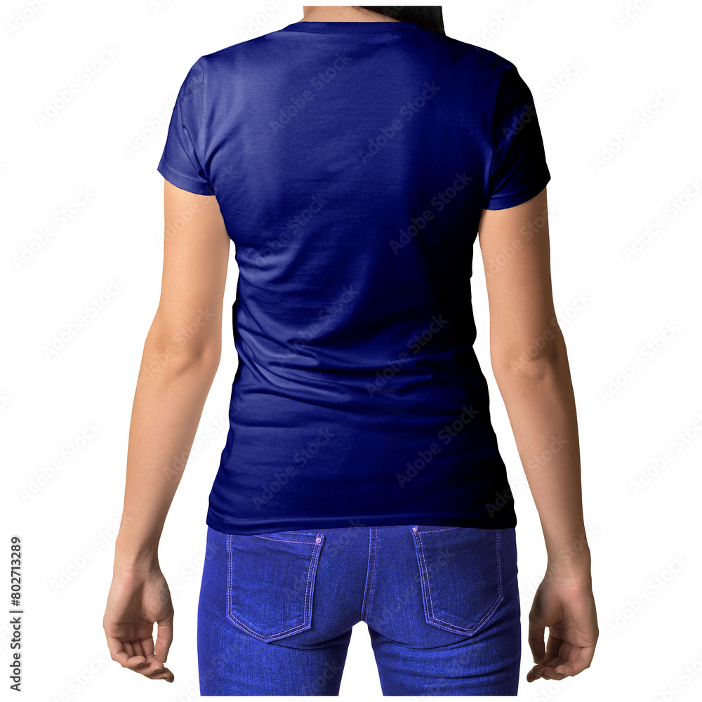 With simple multiple clicks, you can visualize your designs on this Back View Stylish Crew Neck T Shirt Mockup In Blue Storm Color.. With simple multiple clicks, you can visualize your designs on this Back View Stylish Crew Neck T Shirt Mockup In Blue Storm Color..